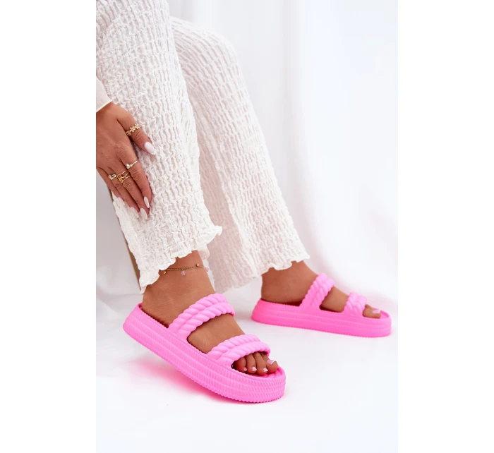 Pěnové Lehká Dámské Sandały Na Platformě S.Barski ZK51-001 Fuchsie Pěnové Lehká Dámské Sandały Na Platformě S.Barski ZK51-001 Fuchsie