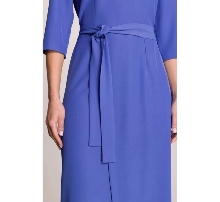 Šaty se zavinovacími detaily model 21069649 modré - STYLOVE Šaty se zavinovacími detaily model 21069649 modré - STYLOVE