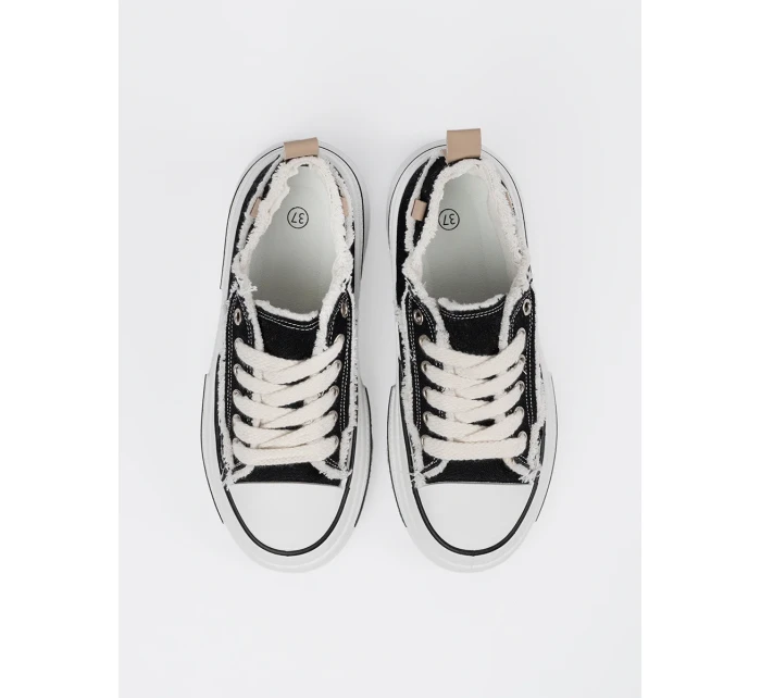 Luxusní tenisky černé dámské platforma Luxusní tenisky černé dámské platforma