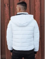 Pánská prošívaná zimní bunda s kapucí bílá FashionStreet TX4865