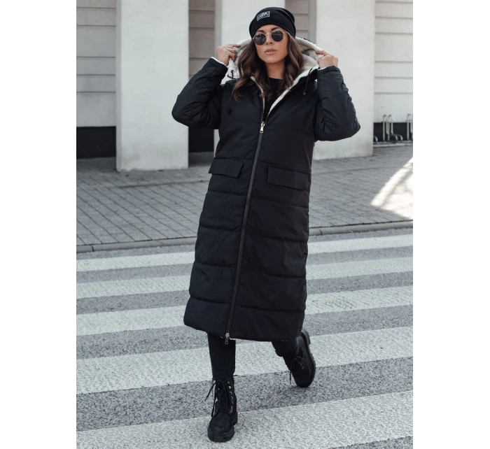 Dámská zimní bunda oboustranná prošívaná bunda s kapucí černá Dstreet model 21980611 - FashionStreet