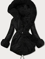 Parka s kožešinovou podšívkou černá-černá (5M763-392A)