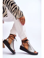 Kožené sandály na klínku Nicole model 21617537 - Zazoo Kožené sandály na klínku Nicole model 21617537 - Zazoo