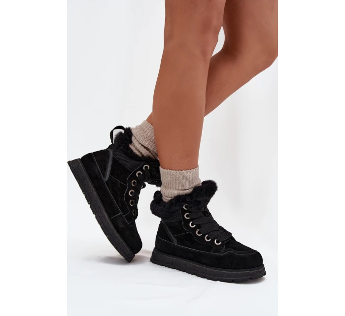 Dámské Zimní Boty Na Platformě S Kožíškem Big Star model 21705939 Černé - Big Star Shoes