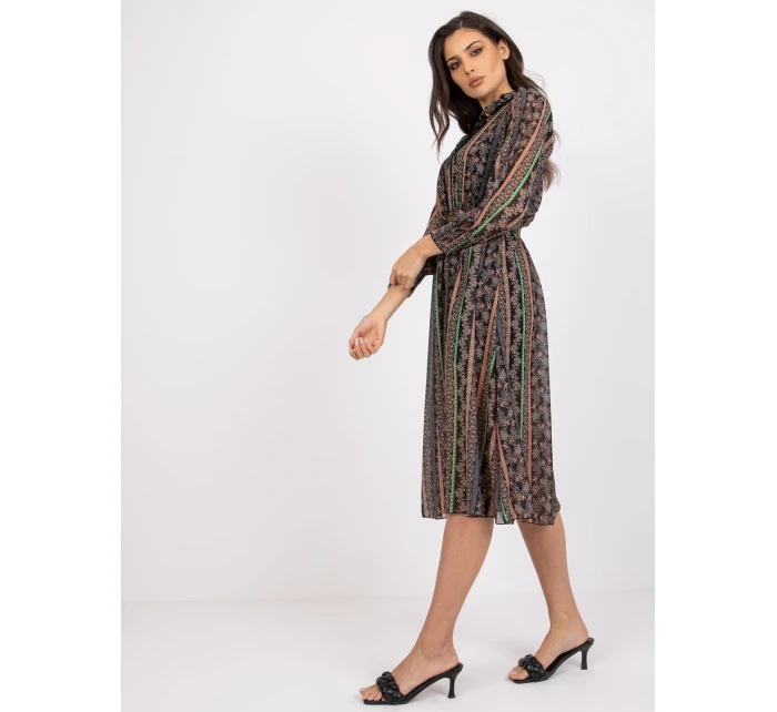 Šaty DHJ SK 15177 1.04P černá a béžová