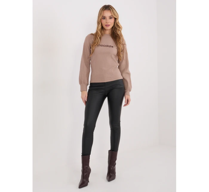 Bluzka RV BZ model 21801869 ciemny bezowy - FPrice Bluzka RV BZ model 21801869 ciemny bezowy - FPrice