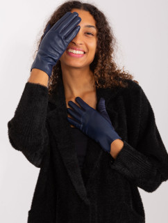 Tmavě modré elegantní rukavice s eko kůží