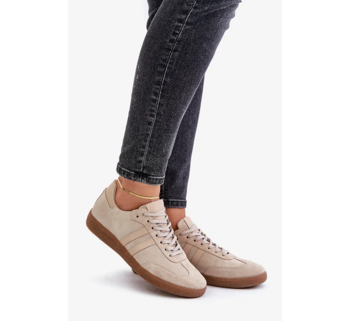 Zazoo N1068 Semišové Nízké Dámské Tenisky Béžové Zazoo N1068 Semišové Nízké Dámské Tenisky Béžové