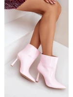 Lakované Kotníkové Boty Na Špičce Nazouvací Světle Růžové Seliri Lakované Kotníkové Boty Na Špičce Nazouvací Světle Růžové Seliri