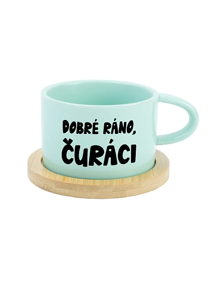 DOBRÉ RÁNO, ČURÁCI - mint hrníček makronka 200 ml DOBRÉ RÁNO, ČURÁCI - mint hrníček makronka 200 ml