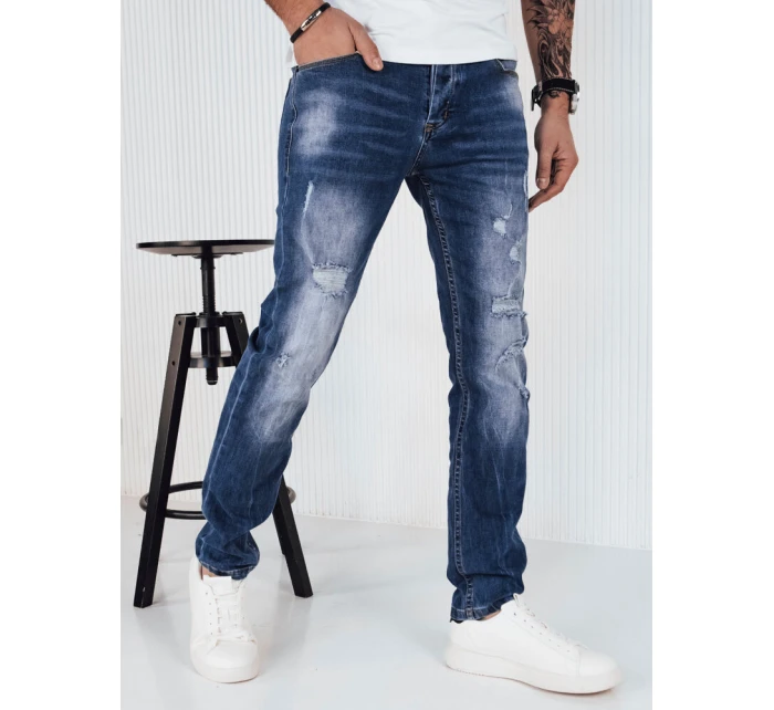 Pánské modré džínové kalhoty FashionStreet UX4143 Pánské modré džínové kalhoty FashionStreet UX4143