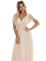 Dlouhé šaty s výstřihem a krátkými rukávy BEACH model 21069854 - numoco basic