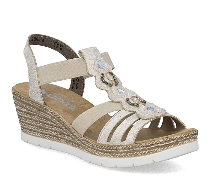 Dámské sandály pohodlné béžové model 22063265 - Rieker