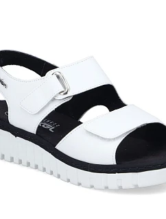 Skórzane damskie na białe model 22086949 - Rieker