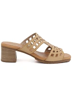 Dámské vestavěné ažurové sandály béžové Sabatina