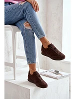 Tenisky z přírodního semiše Big Star model 22074727 Čokoládové - Big Star Shoes