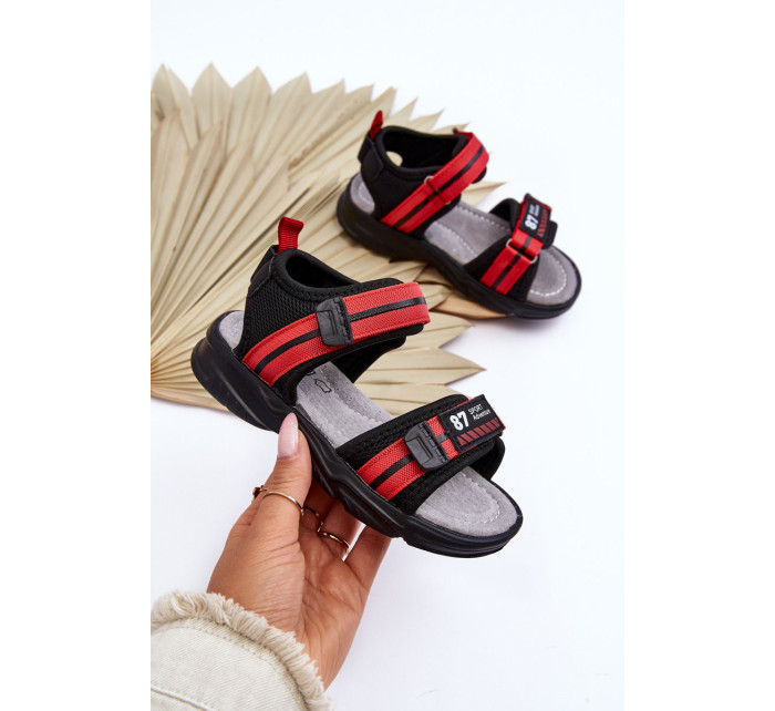 Dětské sandály na suchý zip Light Red Brando