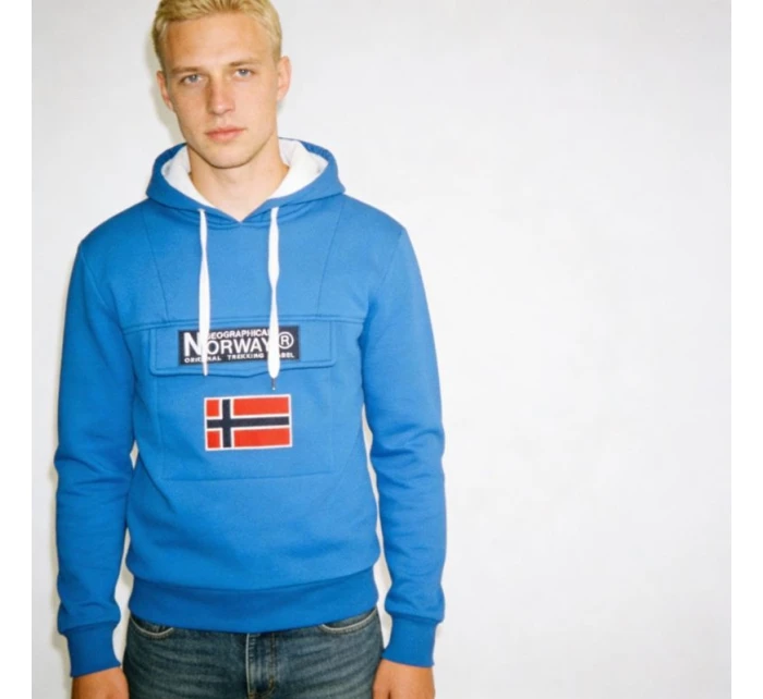 Geographical Norway Gadrien DB 054 M WW6115H/GN-Royal Blue / White mikina