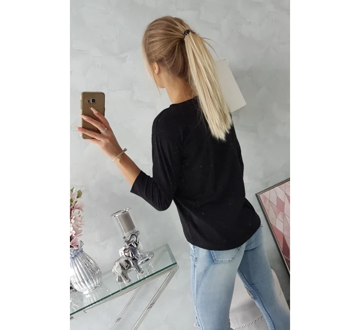 Halenka s 3D grafikou ptáka černá Halenka s 3D grafikou ptáka černá