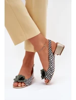 Kožené Dámské Sandály Na Klínku S Dekorativním  model 21702105 - Laura Messi