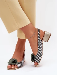 Kožené Dámské Sandály Na Klínku S Dekorativním  model 21702105 - Laura Messi