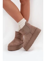 Dámské Sněhule S Elastickou Vsadkou Khaki Kiora