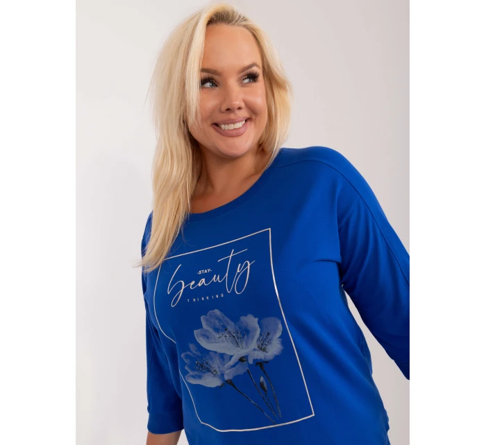 Bluzka RV BZ model 21370610 kobaltowy - FPrice Bluzka RV BZ model 21370610 kobaltowy - FPrice