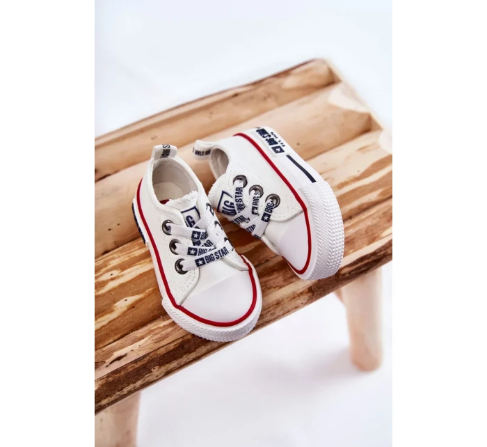 Dětské kožené tenisky BIG STAR KK374040 Bílé Dětské kožené tenisky BIG STAR KK374040 Bílé