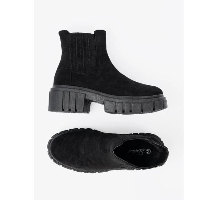 Exkluzívní kotníčkové boty dámské černé platforma Exkluzívní kotníčkové boty dámské černé platforma