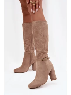 Kozačky na podpatku model 219583 Step in style