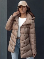 Dámský prošívaný zimní kabát BLOOM camel FashionStreet TY4536