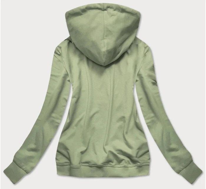 Zelená dámská sportovní mikina s kapucí model 15414639 - Ambitionfly Zelená dámská sportovní mikina s kapucí model 15414639 - Ambitionfly