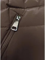 Hnědá péřová dámská zimní bunda model 21246013 - LHD Hnědá péřová dámská zimní bunda model 21246013 - LHD