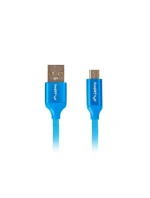 Lanberg Premium Cable CA-USBM-20CU-0018-BL (USB 2.0 - Micro USB typ B ; 1,8 m; barva modrá)