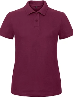 B&C ID.001 /women Dámské piqué polo model 22435984 wine