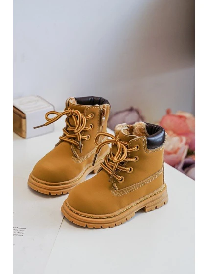 Dětské Trapery Botky Na Zip Camel model 21639884 - Boto