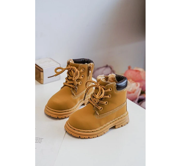 Dětské Trapery Botky Na Zip Camel model 21639884 - Boto