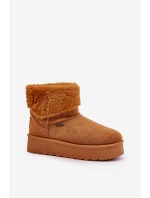 Sněhule na platformě s kožíškem Big Star model 21677558 Camel - Big Star Shoes