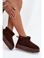 Nízké sněhule na platformě Big Star model 21708613 čokoládové - Big Star Shoes Nízké sněhule na platformě Big Star model 21708613 čokoládové - Big Star Shoes