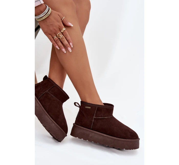 Nízké sněhule na platformě Big Star model 21708613 čokoládové - Big Star Shoes Nízké sněhule na platformě Big Star model 21708613 čokoládové - Big Star Shoes