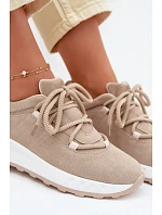 Kožené semišové dámské tenisky model 22069532 - EVENTO Kožené semišové dámské tenisky model 22069532 - EVENTO