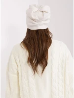 Czapka AT CZ model 18997360 ecru - FPrice Czapka AT CZ model 18997360 ecru - FPrice