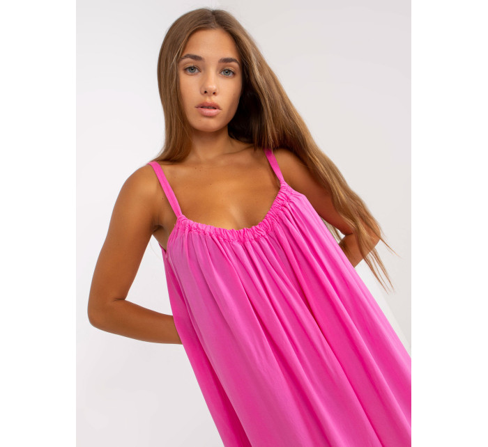 Růžové ležérní letní šaty Polinne OCH BELLA