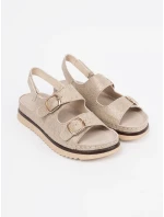 Exkluzívní hnědé dámské  sandály platforma