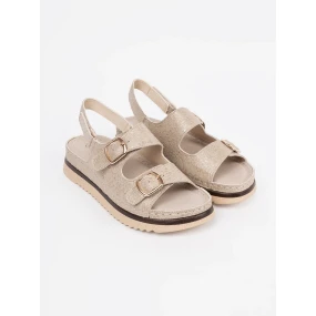 Exkluzívní hnědé dámské  sandály platforma