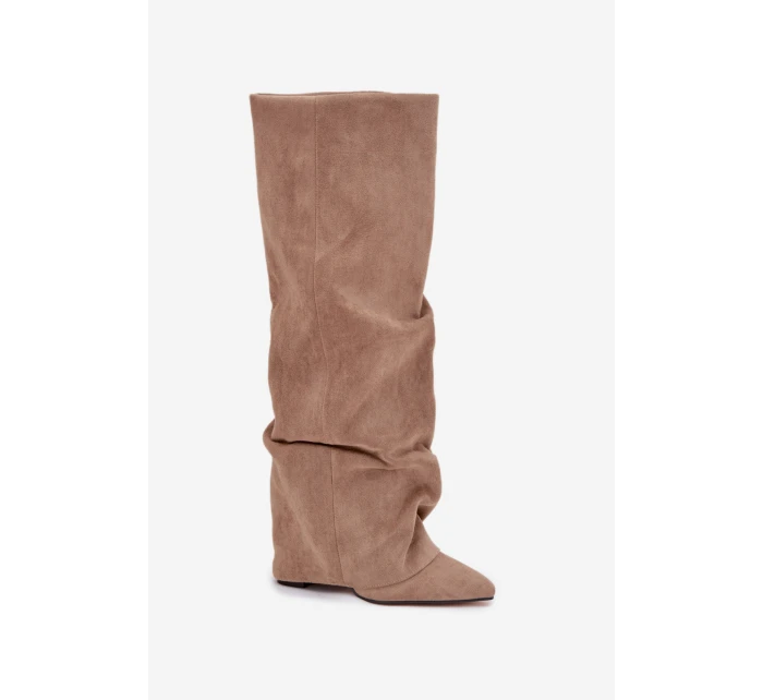 Kozačky na podpatku  model 216987 Step in style