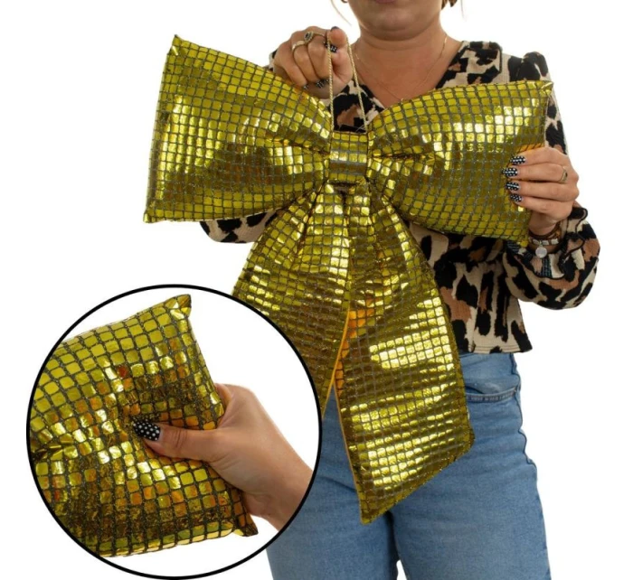 ZLATÝ DEKORATIVNÍ KOKODIL 39x50 cm MICA