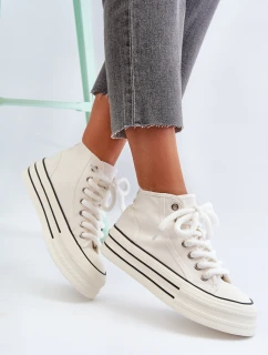 Dámské tenisky na platformě bílé Aineri