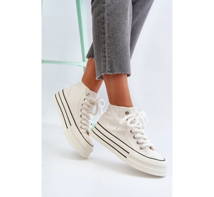 Dámské tenisky na platformě bílé Aineri Dámské tenisky na platformě bílé Aineri