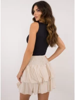 Spódnica DHJ SD model 20535843 beżowy - FPrice Spódnica DHJ SD model 20535843 beżowy - FPrice